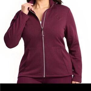Skechers Women’s Go Walk Full Zip Front Jacket 2X NWT Burgundy Color.